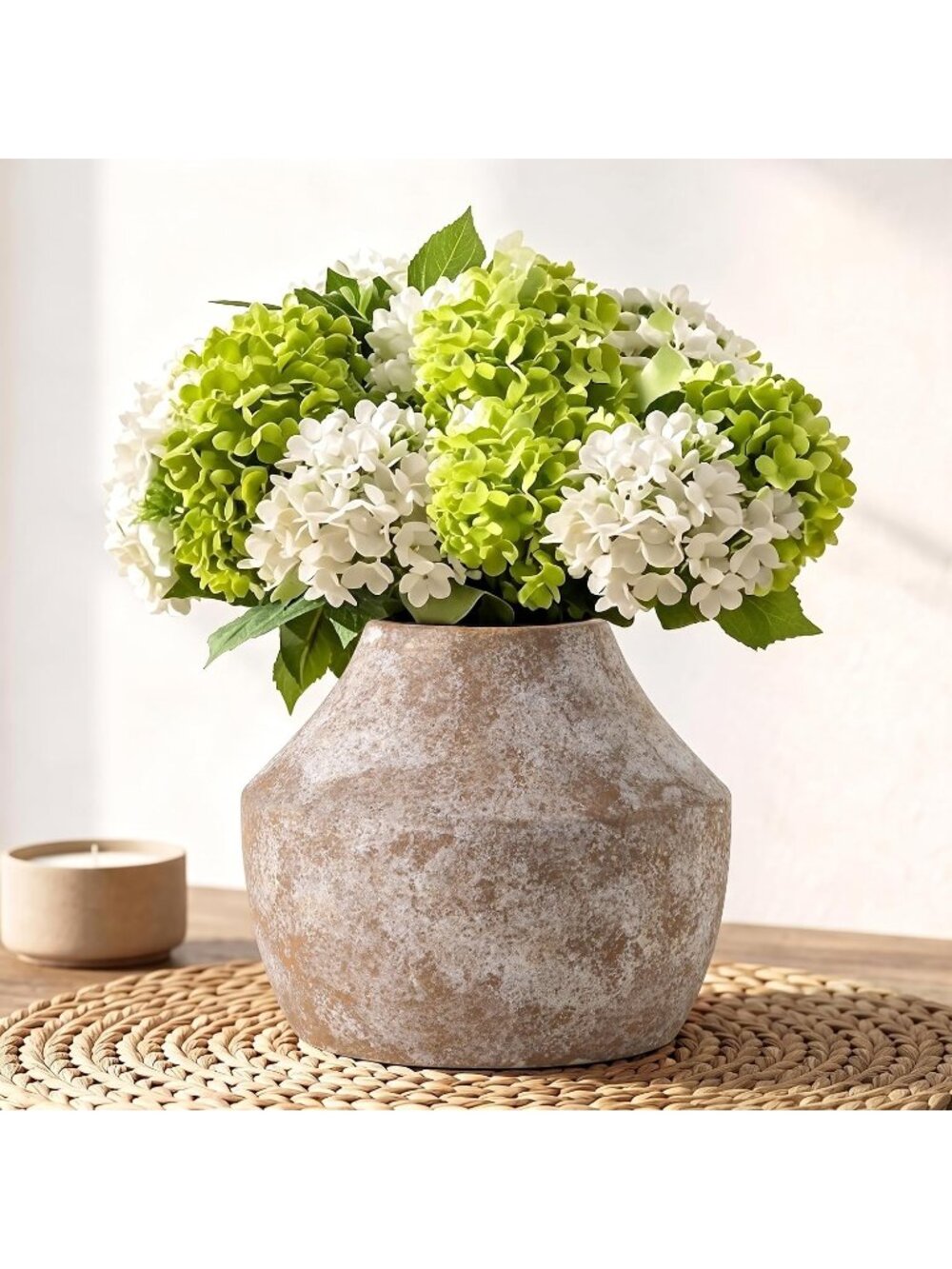 5.2in Ceramic Flower Vase for Handcrafted Centerpieces Living Room Home Decor